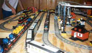 Four trains running at the same time.